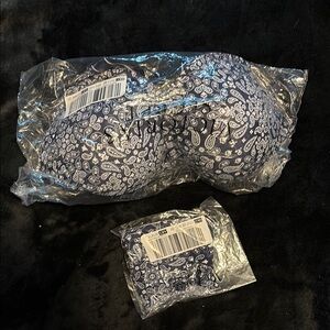 Victoria's Secret Blue Paisley Bra and Panty Set